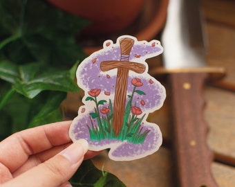 Wooden Sword Sticker | Glossy Die Cut 3" Vinyl | Cute Fantasy RPG | 'Ready for an Adventure' Collection by The Honey Mustard Club