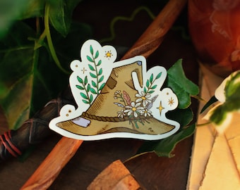 Forest Wizard Hat Sticker | Glossy Die Cut 3" | Cute Fantasy RPG | 'The Forest Wizard' Collection by The Honey Mustard Club