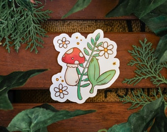 Foraging Sticker | Glossy Die Cut 3" Vinyl | Cute Fantasy RPG | 'In the Forest' Collection by The Honey Mustard Club