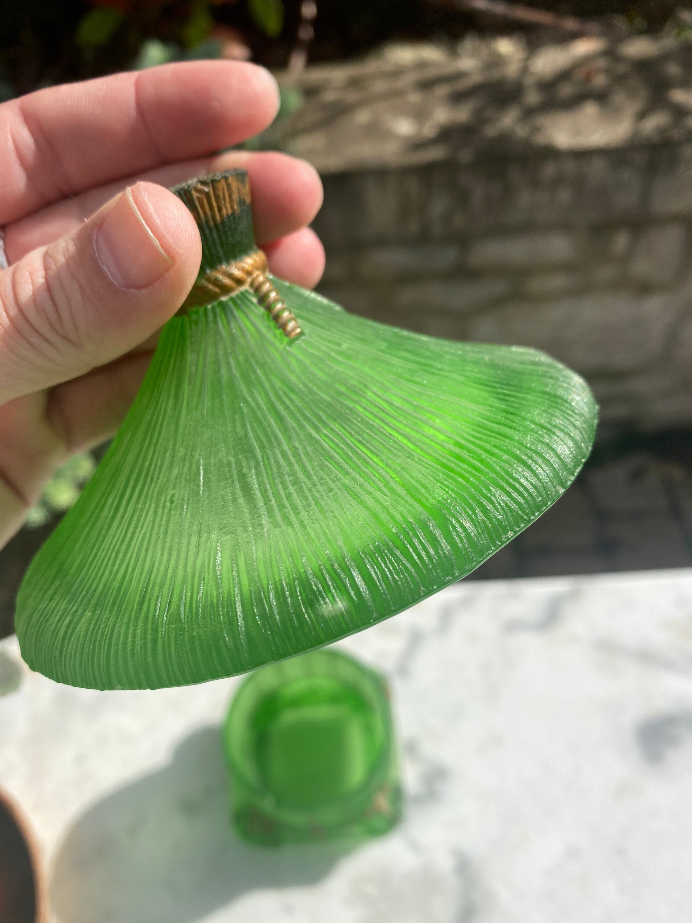 Authentic Portieux Vallerysthal Honey Pot in Green Uranium Etsy