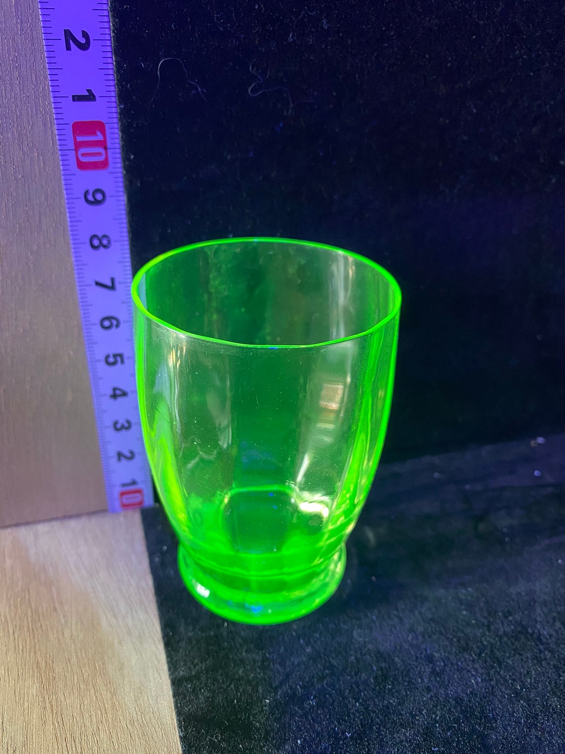 Classic French Uranium Glass Decanter Wine Set with 6 crystal Etsy