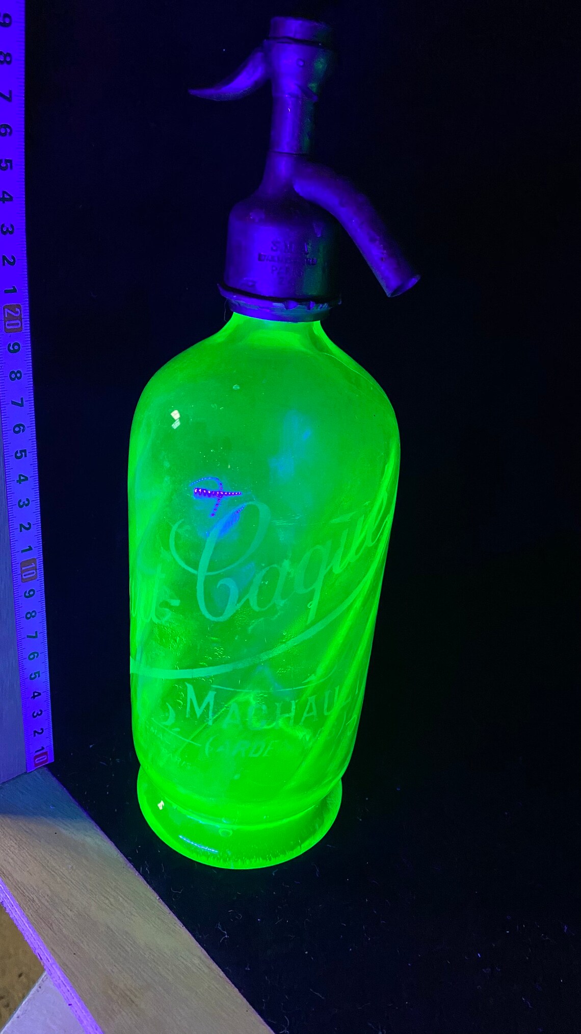 RARE BLUE Uranium Glass Antique French Bistrot Seltzer Bottle Etsy