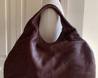 Vintage Pebble-grain Leather Banana Republic Bag With
