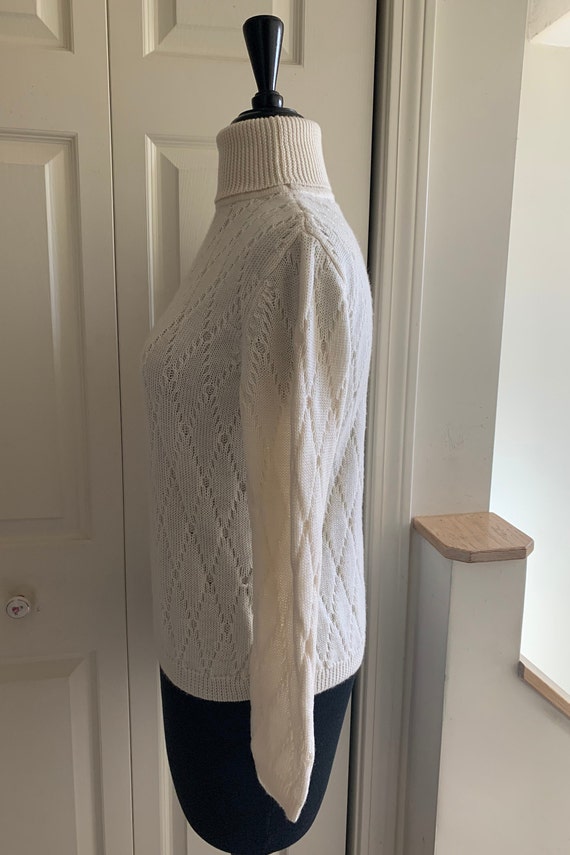 Vintage Talbots Diamond Pattern Turtleneck Sweater - image 2