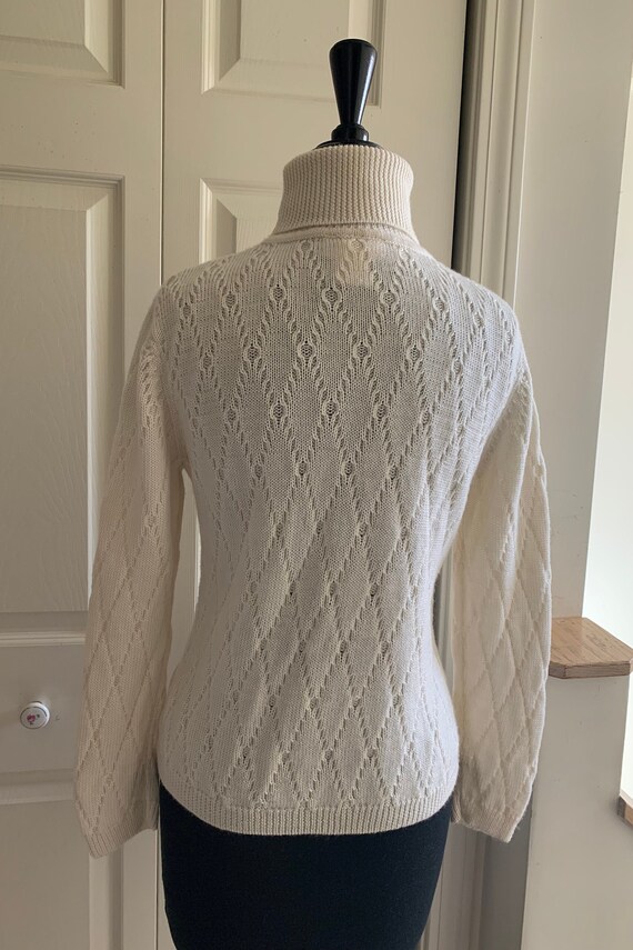 Vintage Talbots Diamond Pattern Turtleneck Sweater - image 3