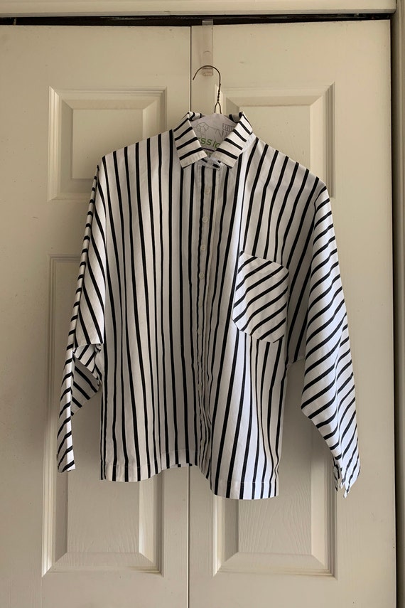 Vintage Striped Dolman Shirt - image 2