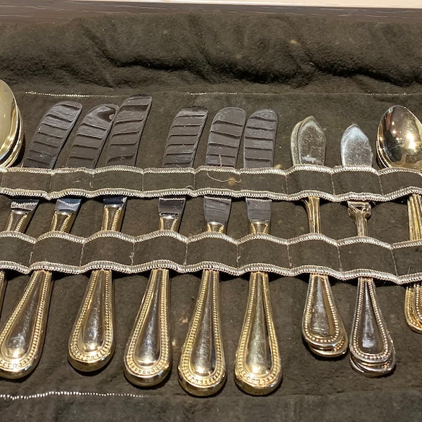 Vintage Towle Gold-Plated Flatware, 5 pc. place setting
