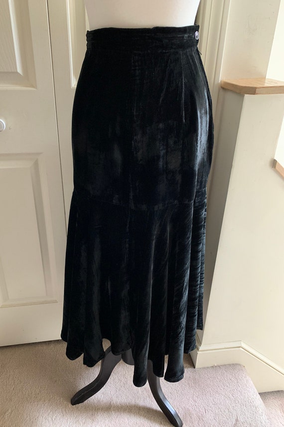Vintage Crushed Velvet Skirt