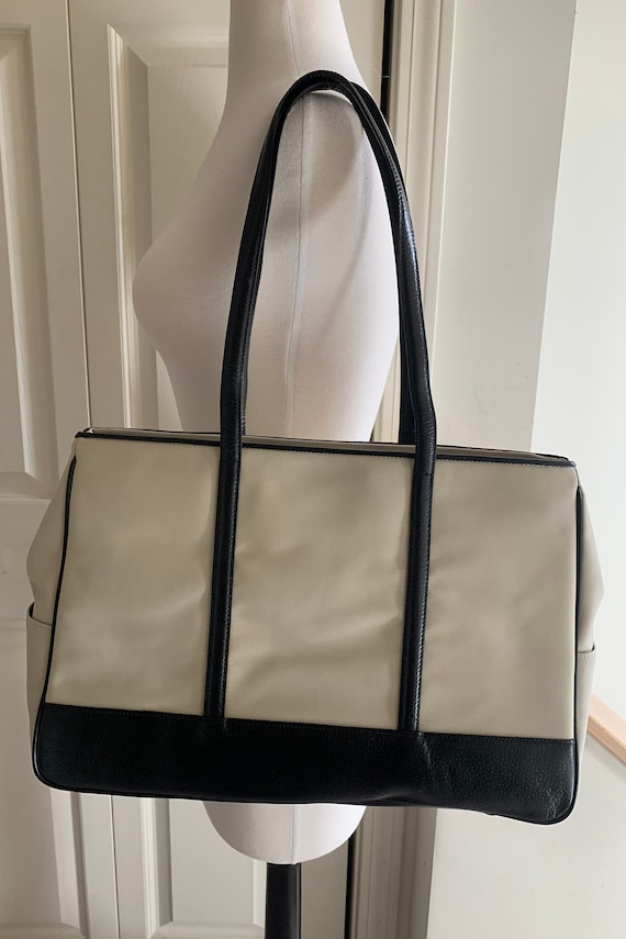 Vintage Ann Taylor Microfiber and Faux Leather Bag Etsy UK