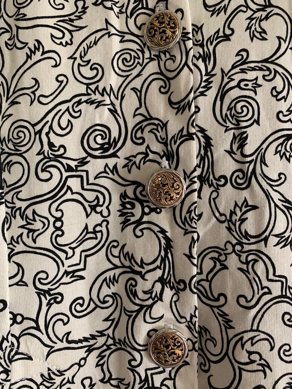 Vintage Scroll Print Buttonfront Tunic - image 3
