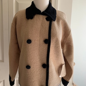 Vintage Boiled Wool Knitted Jacket