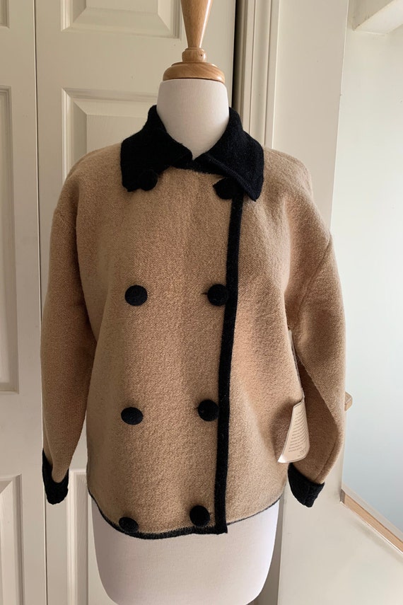 Vintage Boiled Wool Knitted Jacket