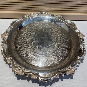 Vintage Poole Silverplate Tray