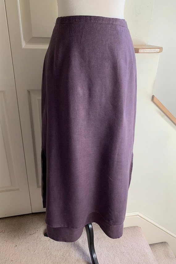 Vintage J. Jill Double-Layer Linen Skirt