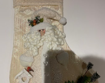 Vintage St. Nick Christmas Stocking