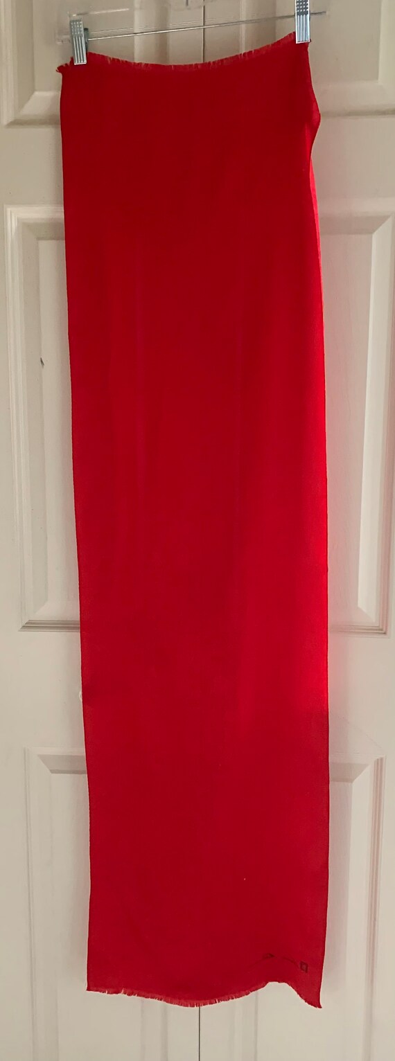 Vintage Anne Klein Red Rectangular Scarf #3