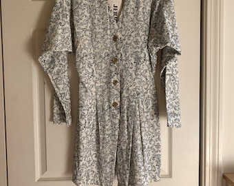Vintage Scroll Print Buttonfront Tunic