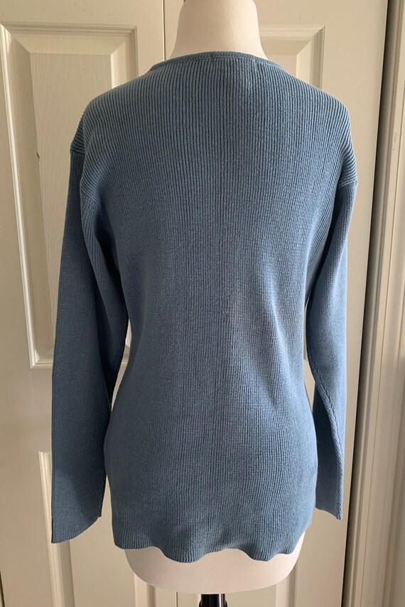 Tweeds Cotton Rib V-Neck Sweater - image 4