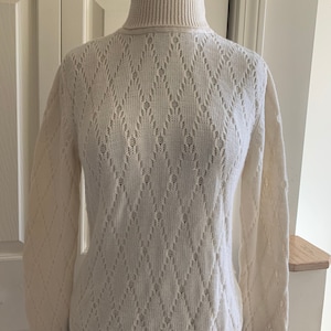 Vintage Talbots Diamond Pattern Turtleneck Sweater