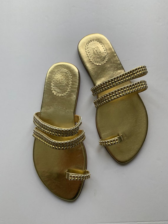 Gold Gap Sandal Etsy