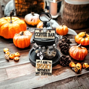 Ghost Halloween Coffee Tiered Tray Set