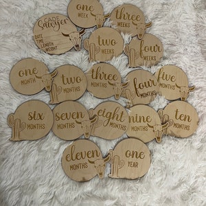 Western baby milestone disks