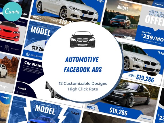 Automotive Facebook Ad Canva Templates | Etsy