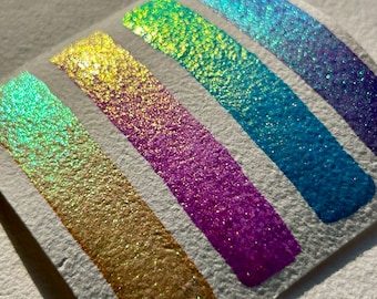 Colorshift Watercolor Paint Set: Handmade Tropical Spring Palette