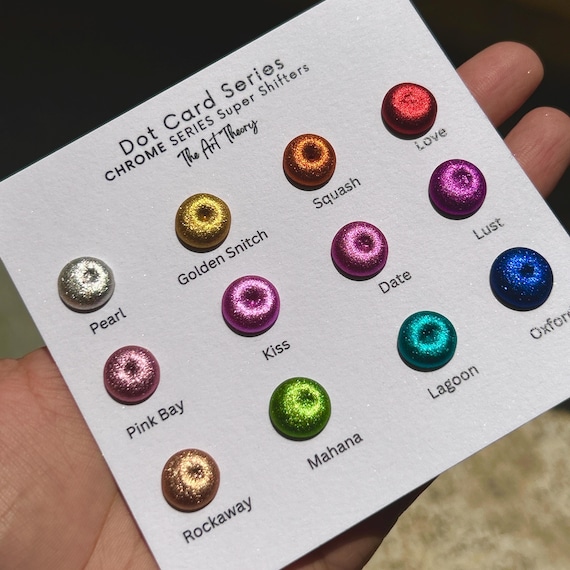 Shimmer Chrome Watercolor Dot Card Set: Artist Trial Pack
