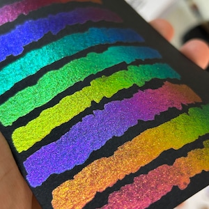ColorShift Aquarellfarbe Bold Serie intensive Chamäleon Aquarellfarben Set mit 12 Schattierungen Aquarellpalette - Punktkarte