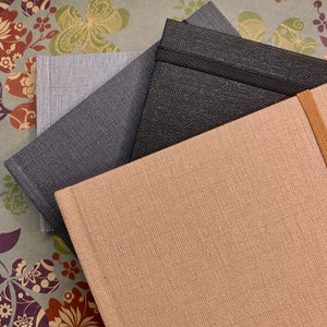Schetsboek ingebonden GRIJS/ZWART/wit/beige voor aquarel, zuurvrij papier, plat A5 A6-formaat 225 gsm dik katoenpapier