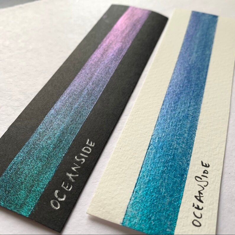 Oceanside Quarter Pan Watercolor Colorshift Watercolor Etsy