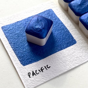 Pacific - 手作りのきらめき水彩絵の具 メタリック水彩絵の具 ビーガンきらめき水彩絵の具 アーティストのための手作り水彩絵の具