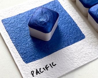Pacific - Handmade Shimmer Watercolor Paint Metallic Watercolours Vegan shimmer watercolors handmade watercolor paint for artists