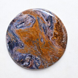 Pietersite Cabochon 78 ct.  Natural 41mm Blue Pietersite Gemstone, Rare Chatoyant Stone for Jewelry Making, Polished Round Gem Cab