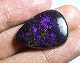 Purpurite Cabochon: 22 ct. Natural Purple Crystal Gemstone for Jewelry Mother's Day Gift
