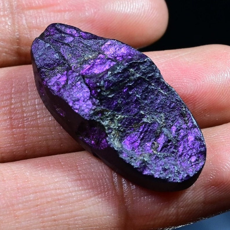 Poudre & Fragments De Purpurite Violet Foncé 1/2 Once (14g) | Pour Bijoux & Inlay | 2mm