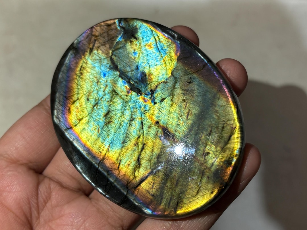 Spectrolite Color Spectrolite Cab Rare Finish Labradorite Gemstone With Vibrant Play of ...