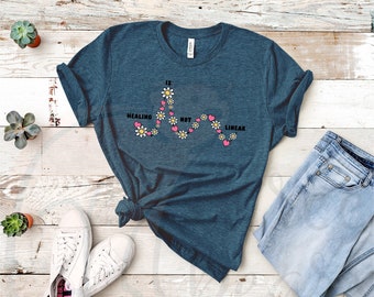 Healing Is Not Linear Shirt, Mental Health T-Shirt, Trauma PTSD Grief Graphic Tee, Gift for Partner Friend Sibling Parent
