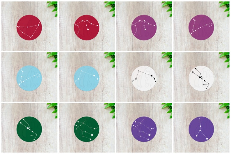 Zodiac Constellation Waterproof Sticker, Zodiac Vinyl Stickers ...