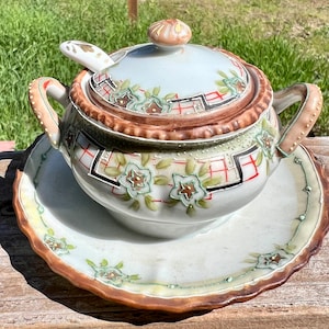 Nippon Mustard Pot with lid and spoon