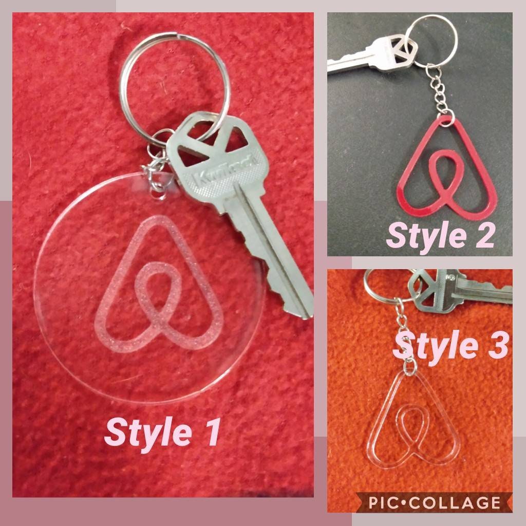 Airbnb Keychain Logo Brand Business Vacation Rental House Etsy