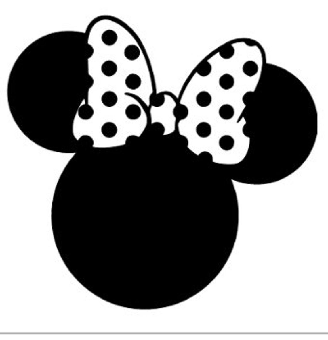 Minnie Mouse con polka dot bow SVG archivo descarga inmediata - Etsy España