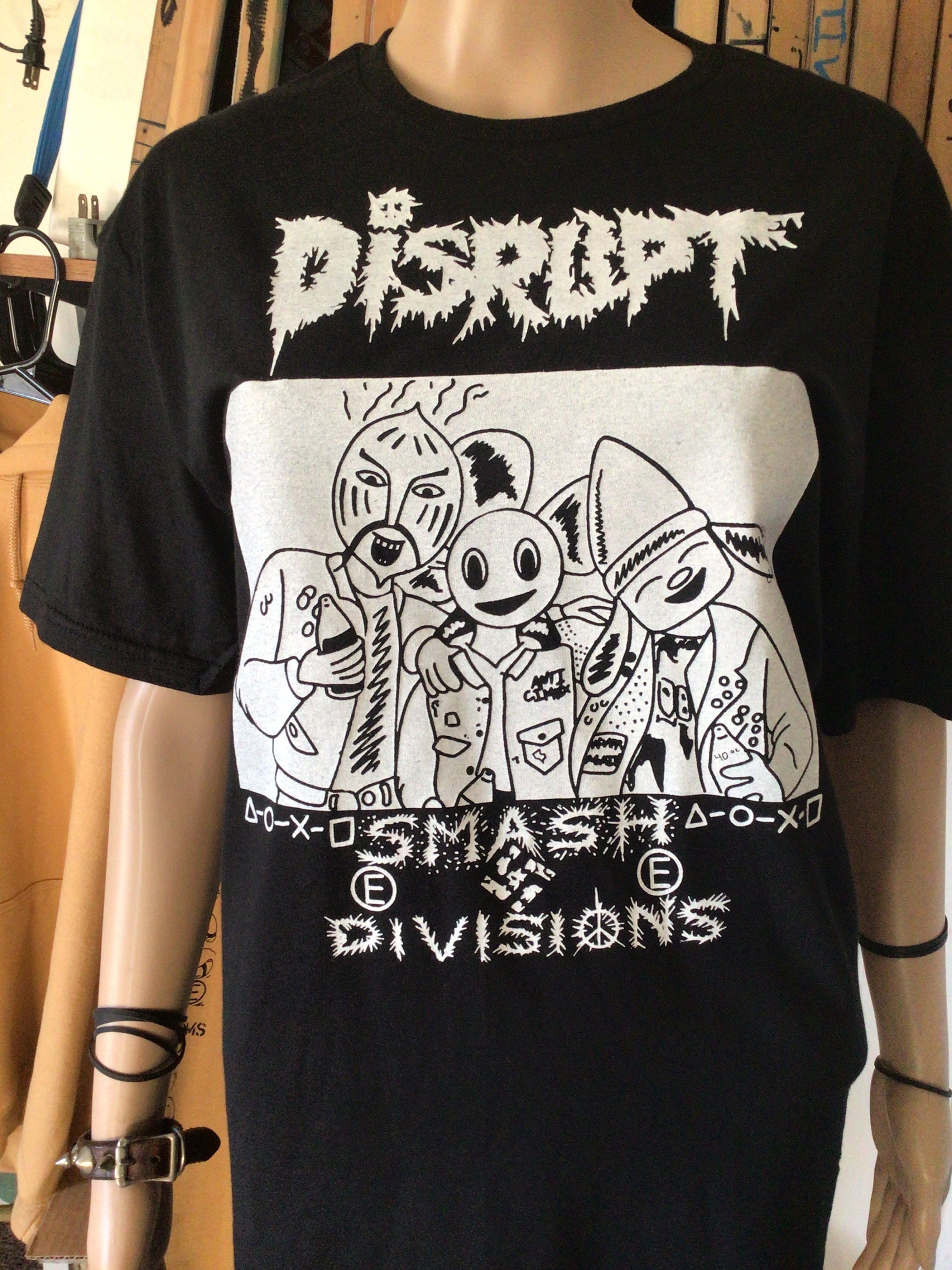 90s DISRUPT SMASH DIVISION Tシャツ HARDCORE Disrupt Smash Divisions (parappa the Rapper) T. Shirt - Etsy