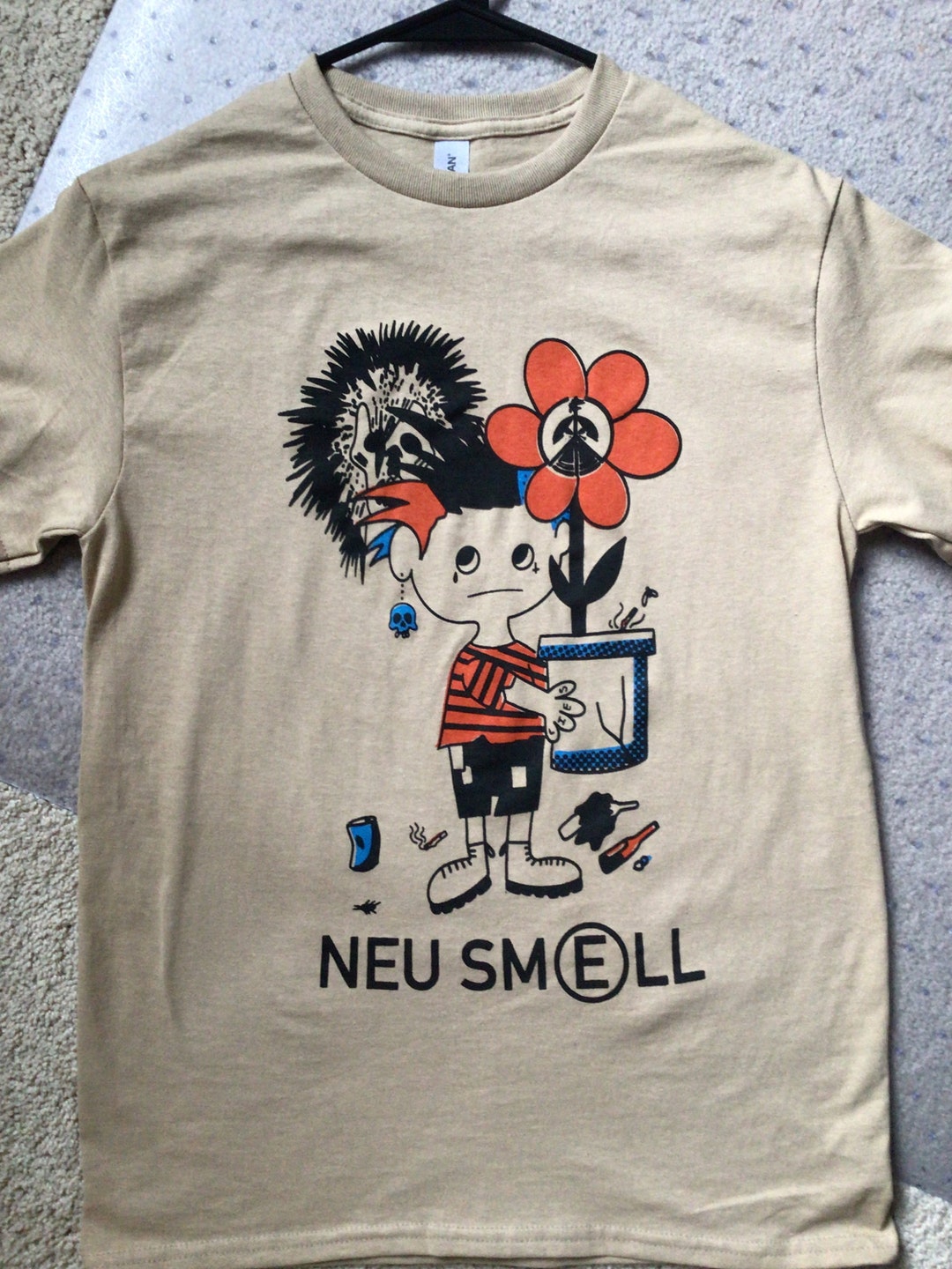 T-shirt Flux Of Pink Indians Unisexe Gildan - Imprimé Graphique, Coton, Taille Régulière, Neuf Avec étiquettes