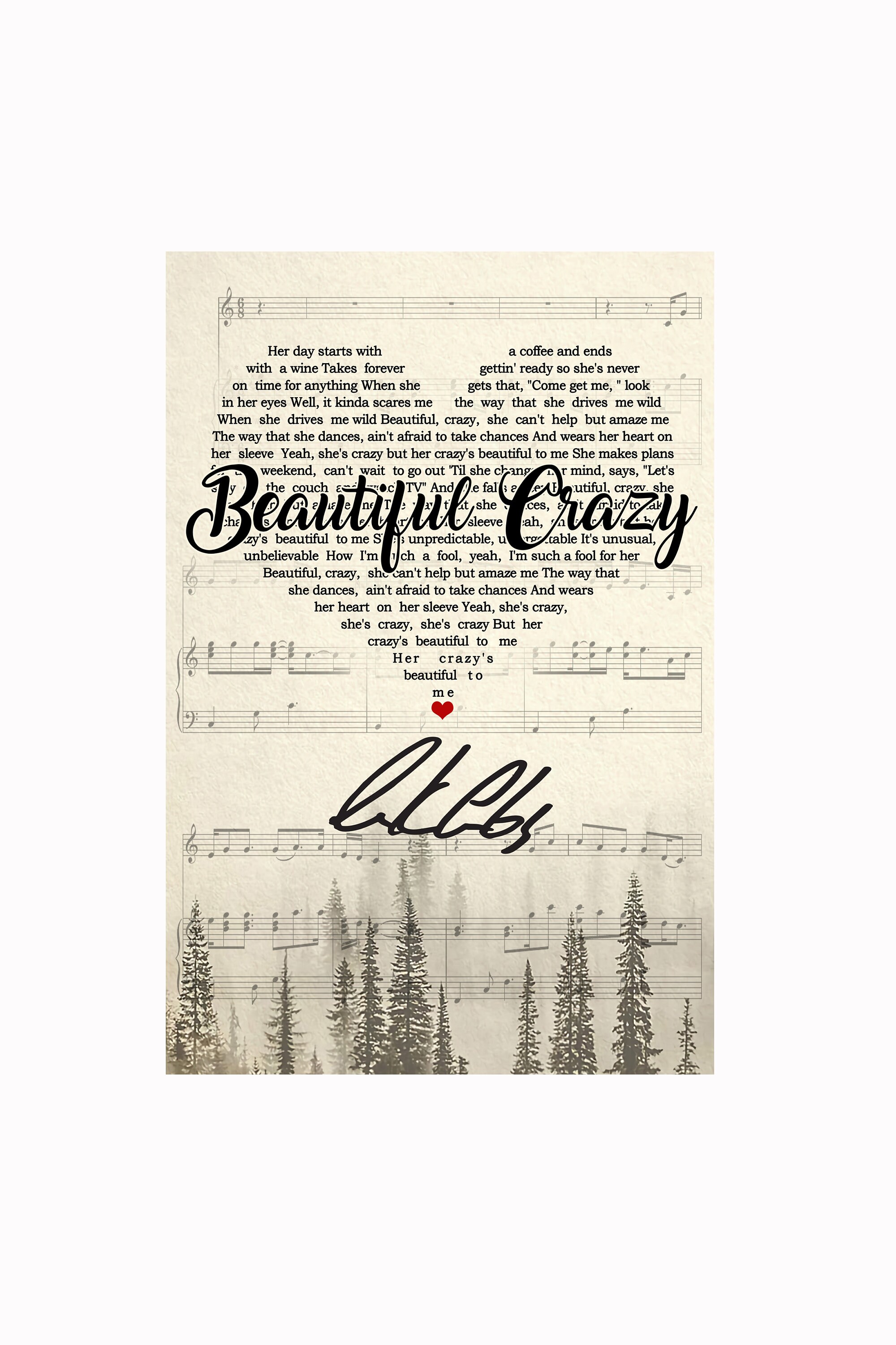 Beautiful Crazy Lyrics Digital File Luke Combs This Ones