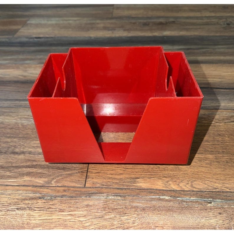 Vintage 1987 Johnny Walker Red Bar Caddy Red Scotch 5.5" Tall 7.5" Wide image 4