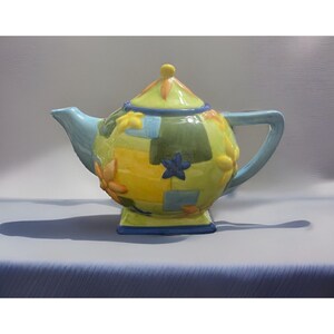 Vintage Oneida Kitchen Country Bouquet Miniatyr Porslin Tekanna Modern Blommig