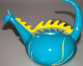 Vintage Copco Puff The Magic Dragon Dino Teapot Tea Kettle EUC