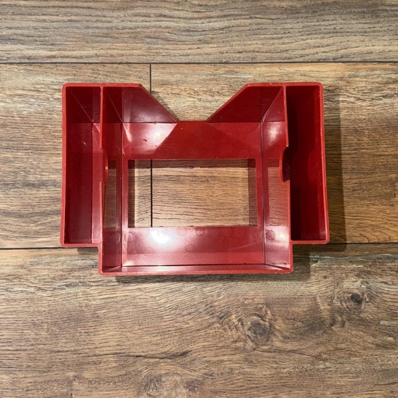 Vintage 1987 Johnny Walker Red Bar Caddy Red Scotch 5.5" Tall 7.5" Wide image 2